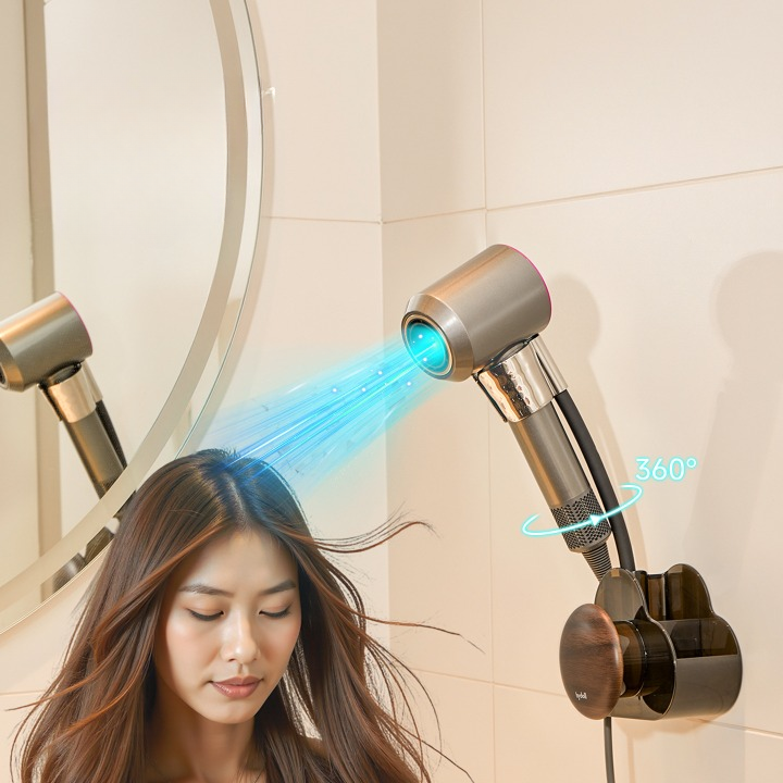 Wooden Hair Dryer Holder