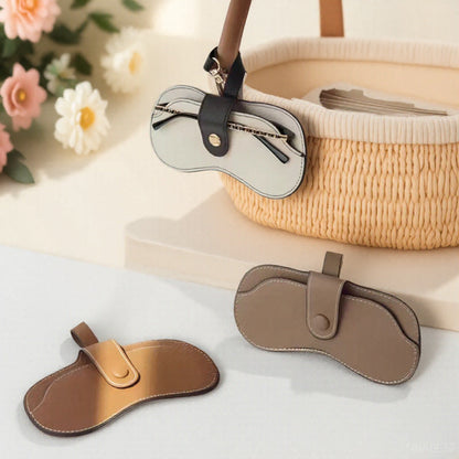 Portable Leather Sunglasses Holder