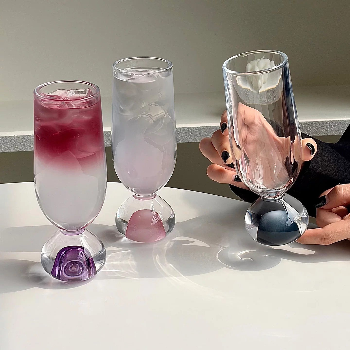 Modern Bubble Base Glass
