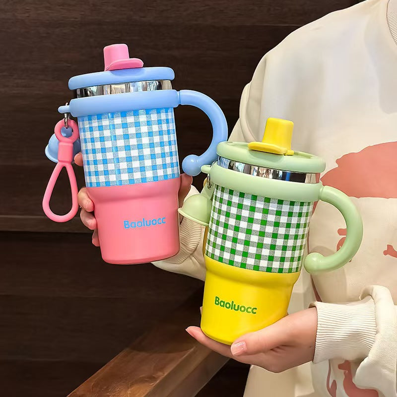 Checkered Steel Tumbler