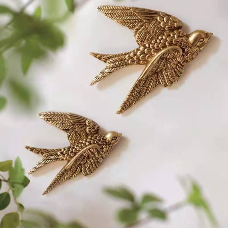 Gold Swallow Wall Decor
