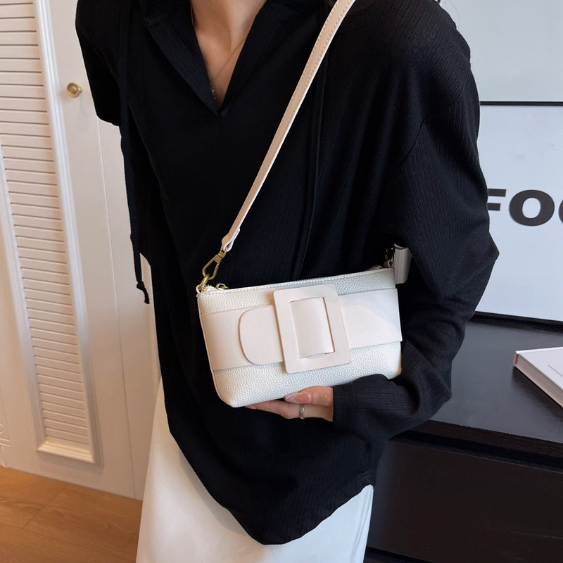 Shoulder Bag with Elegant Buckle