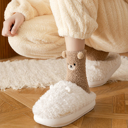 Decor Fuzzy Crew Socks