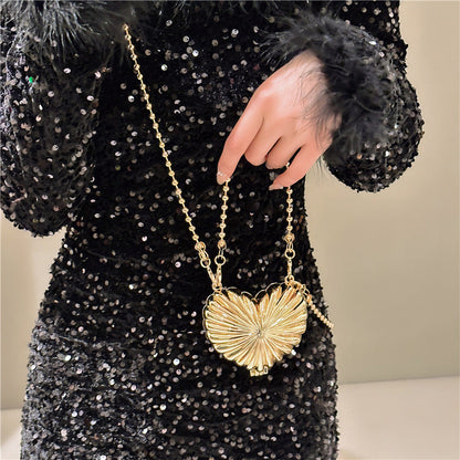 Heart Golden Bag