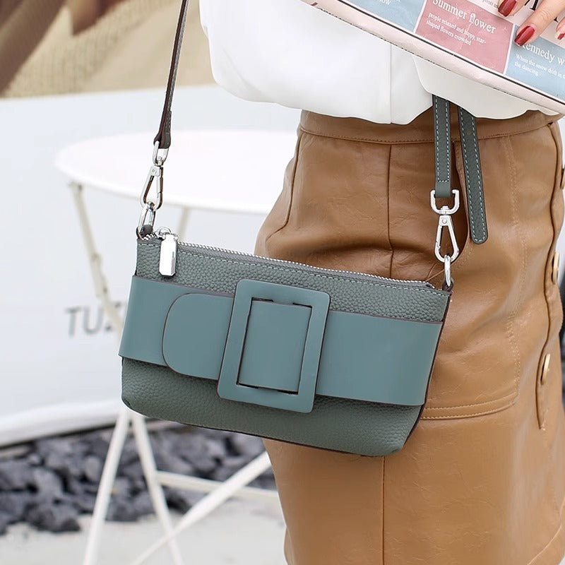 Shoulder Bag with Elegant Buckle