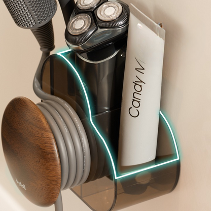 Wooden Hair Dryer Holder