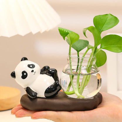 Panda Plant Glass Vase