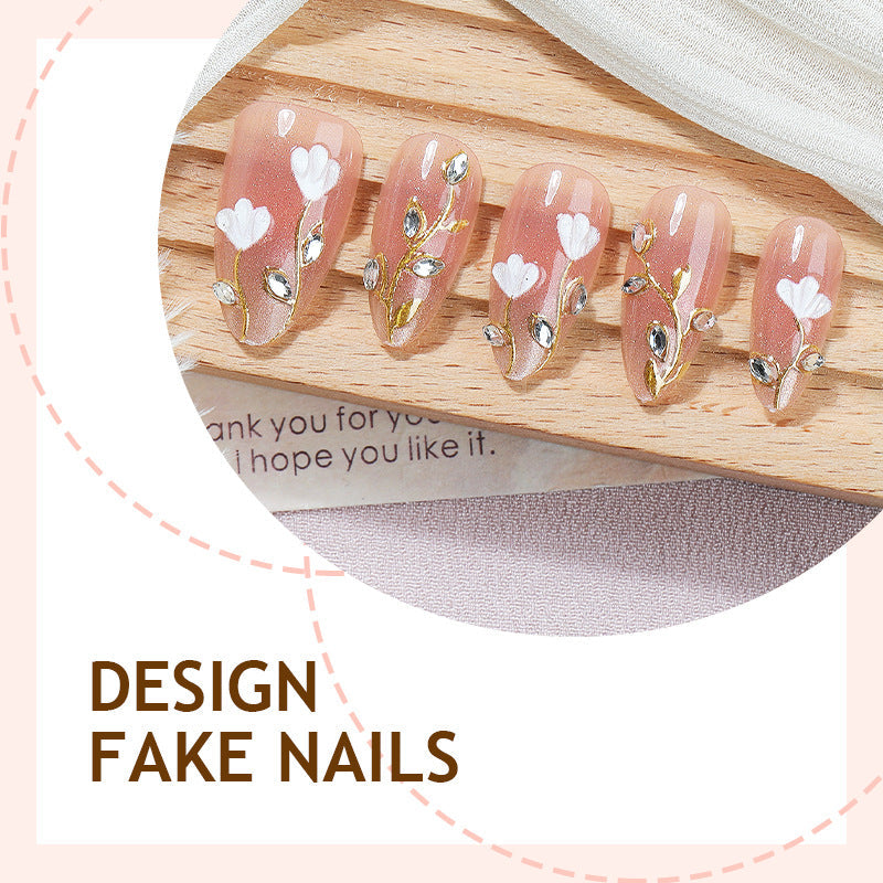 Tulip Petal Nails(Free Jelly Glue + Rubbing Strip)