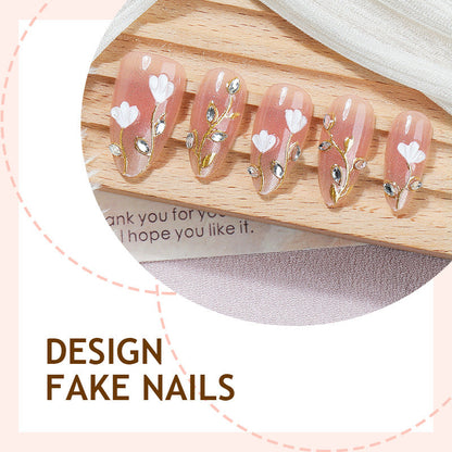 Tulip Petal Nails(Free Jelly Glue + Rubbing Strip)