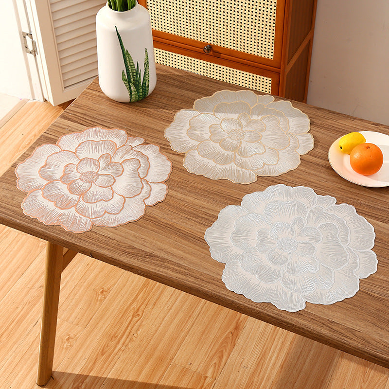 Luxury Golden Floral Mat
