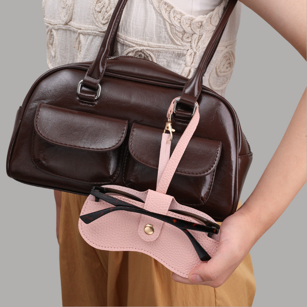 Portable Leather Sunglasses Holder