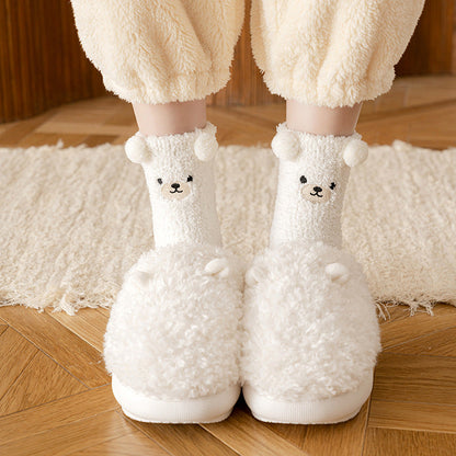 Decor Fuzzy Crew Socks