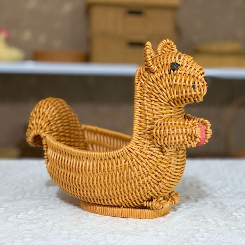 Squirrel Woven Basket