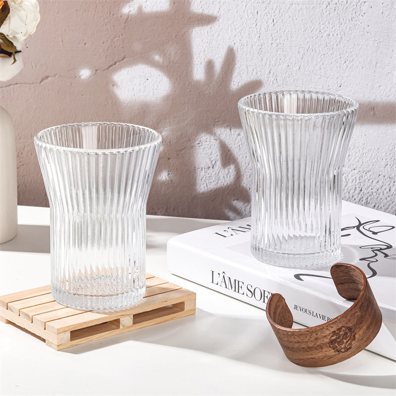 Wooden Grip Glass Cup