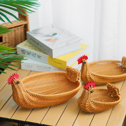Hen Shaped Handwoven Basket
