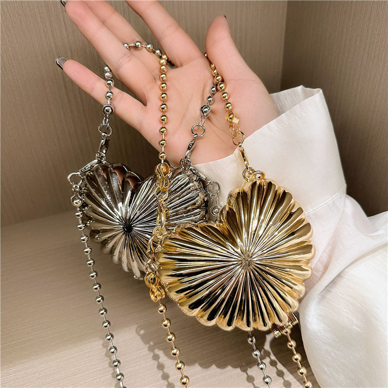 Heart Golden Bag