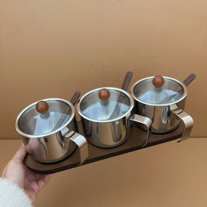 Stainless Steel Seasoning Jar Set