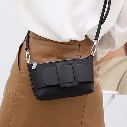 Shoulder Bag with Elegant Buckle