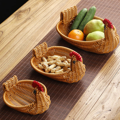 Hen Shaped Handwoven Basket