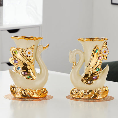 Luxury Swan Flower Pot(Only vase)