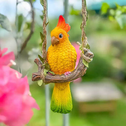 Hanging Parrot Decor Ornament
