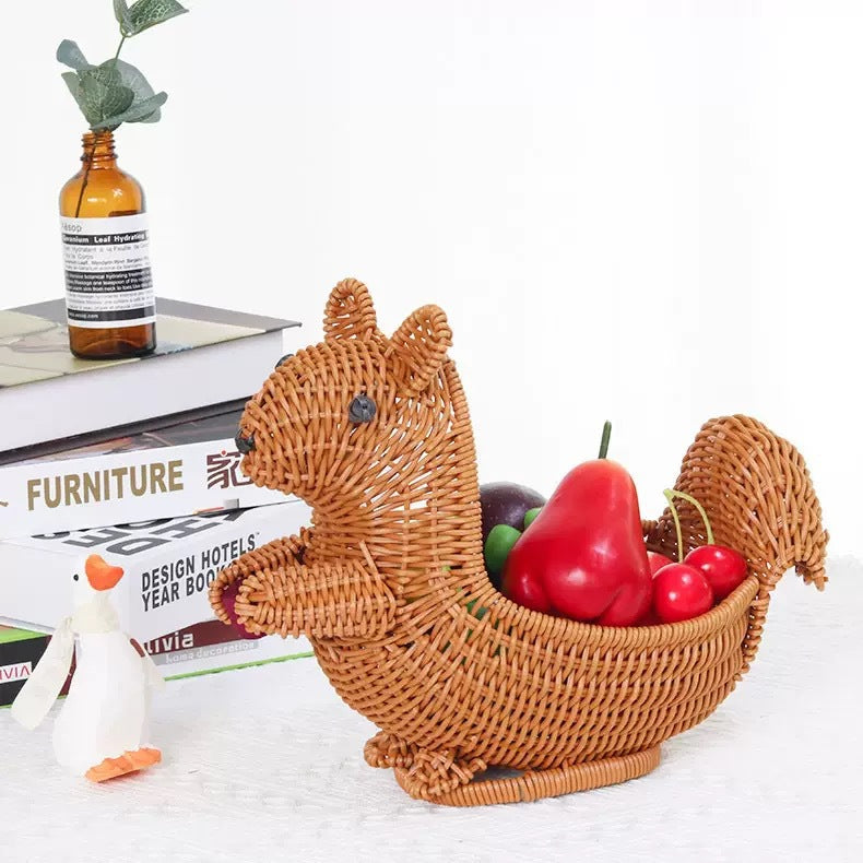 Squirrel Woven Basket
