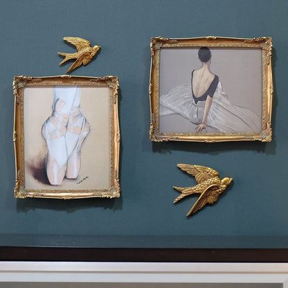 Gold Swallow Wall Decor