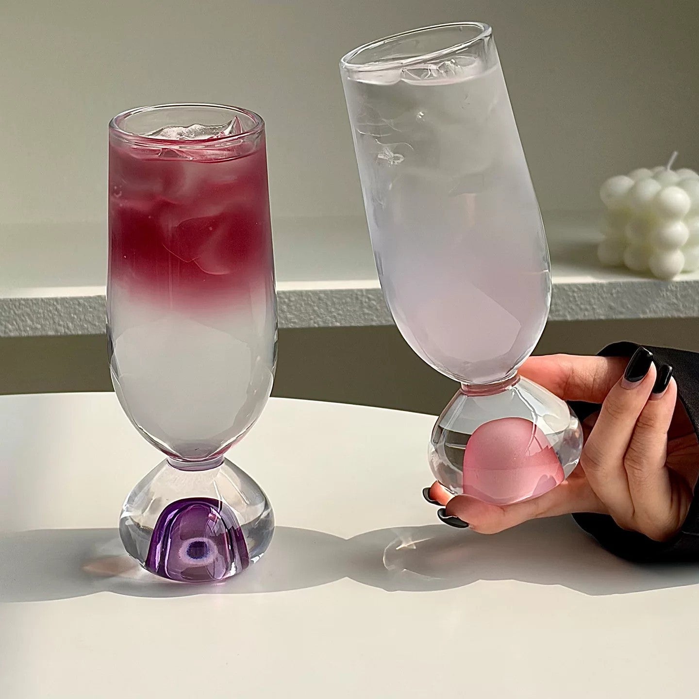 Modern Bubble Base Glass