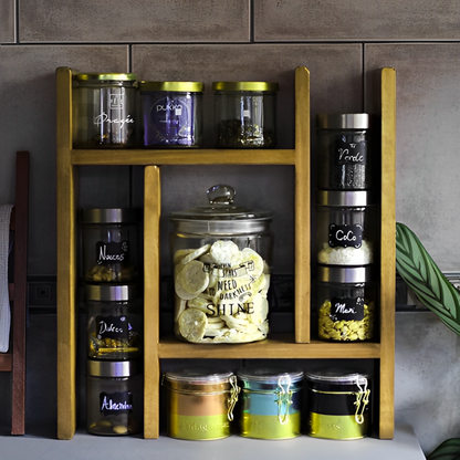 Wooden Standing Spice Rack