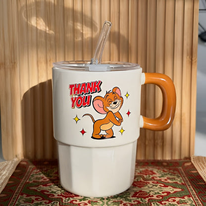 Tom & Jerry Straw Mug