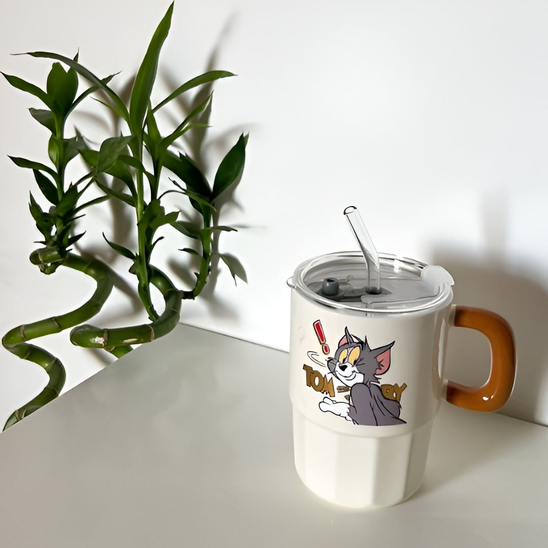 Tom & Jerry Straw Mug