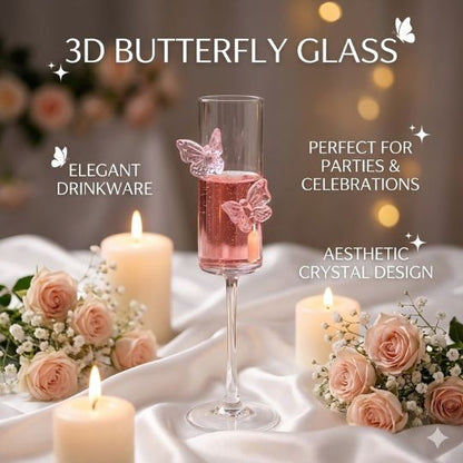 3D Butterfly Glass