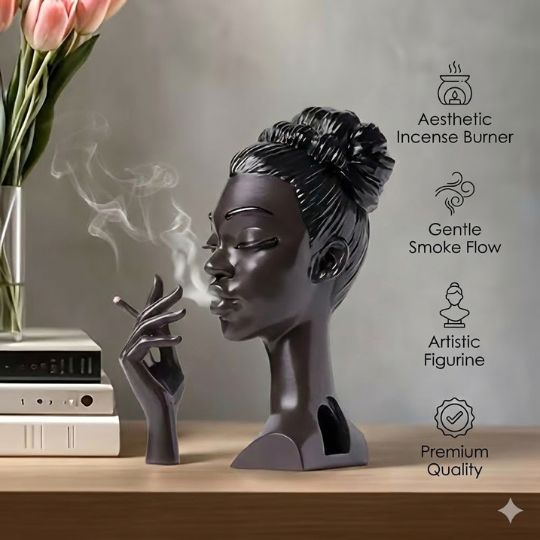 Elegant Lady Face Incense Burner