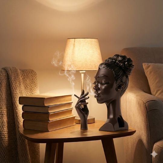 Elegant Lady Face Incense Burner