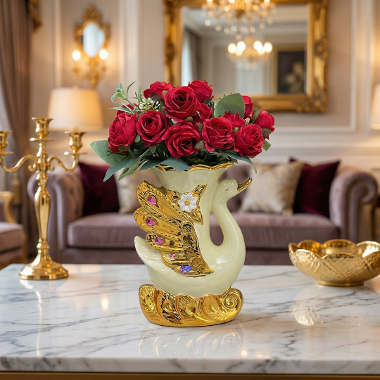Luxury Swan Flower Pot(Only vase)