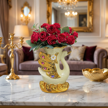 Luxury Swan Flower Pot(Only vase)
