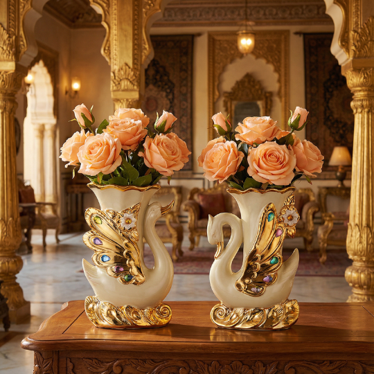 Luxury Swan Flower Pot(Only vase)