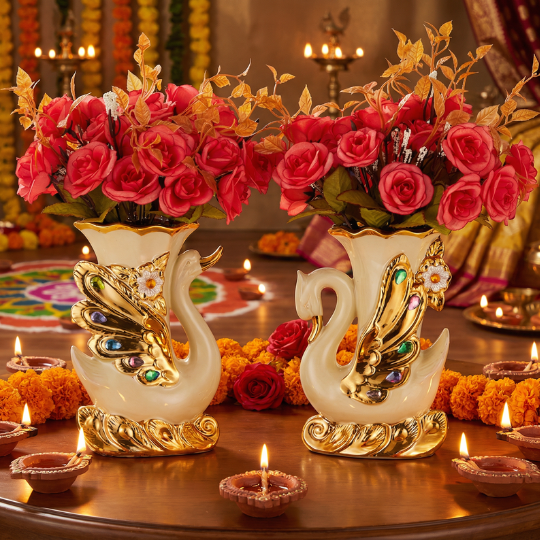 Luxury Swan Flower Pot(Only vase)