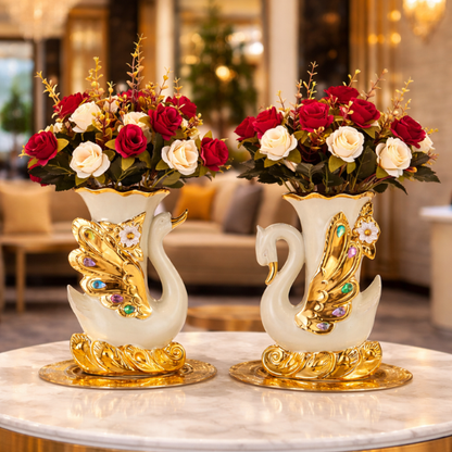 Luxury Swan Flower Pot(Only vase)