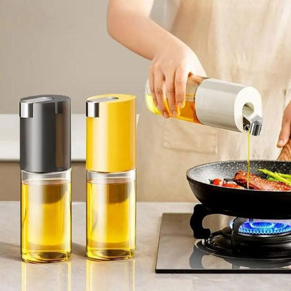 Oil Dispenser with Automatic Lid