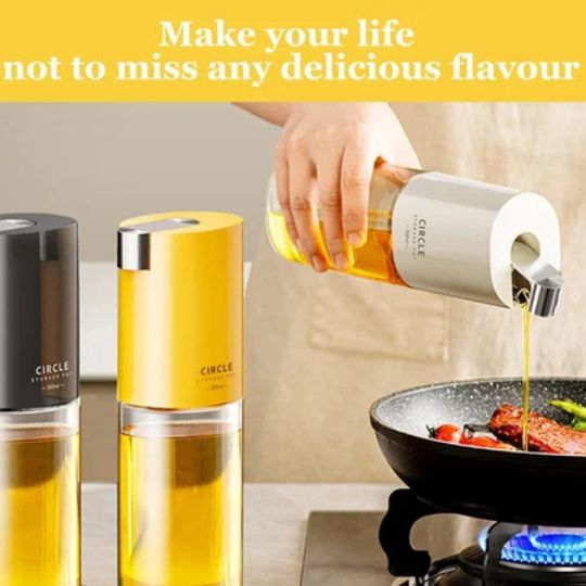 Oil Dispenser with Automatic Lid