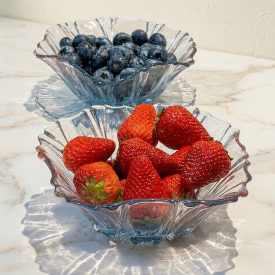 Blossom Crystal Glass Bowls