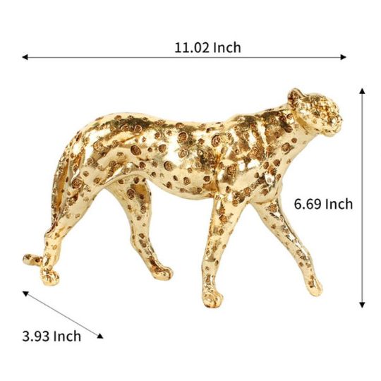 Golden Leopard Statue