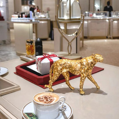 Golden Leopard Statue