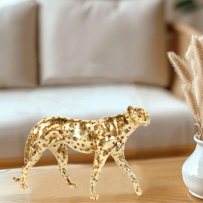Golden Leopard Statue