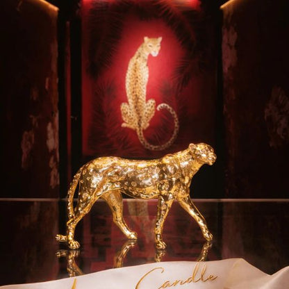 Golden Leopard Statue