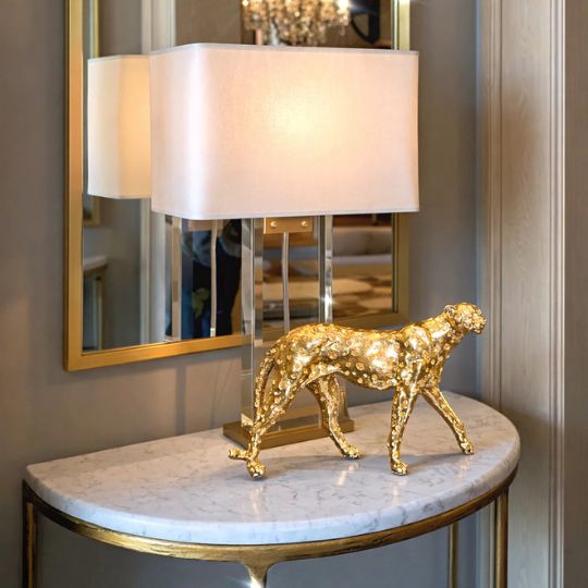 Golden Leopard Statue