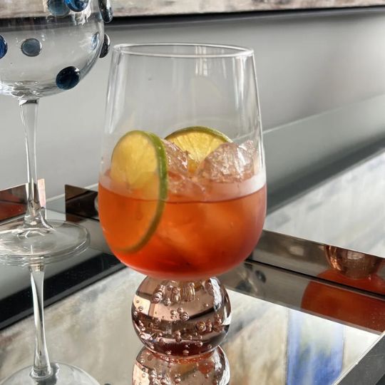 Transparent Amber Sphere Glasses
