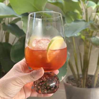 Transparent Amber Sphere Glasses