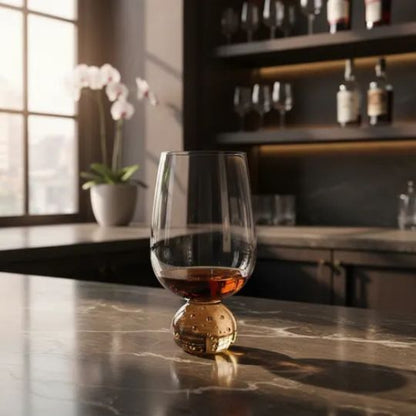 Transparent Amber Sphere Glasses